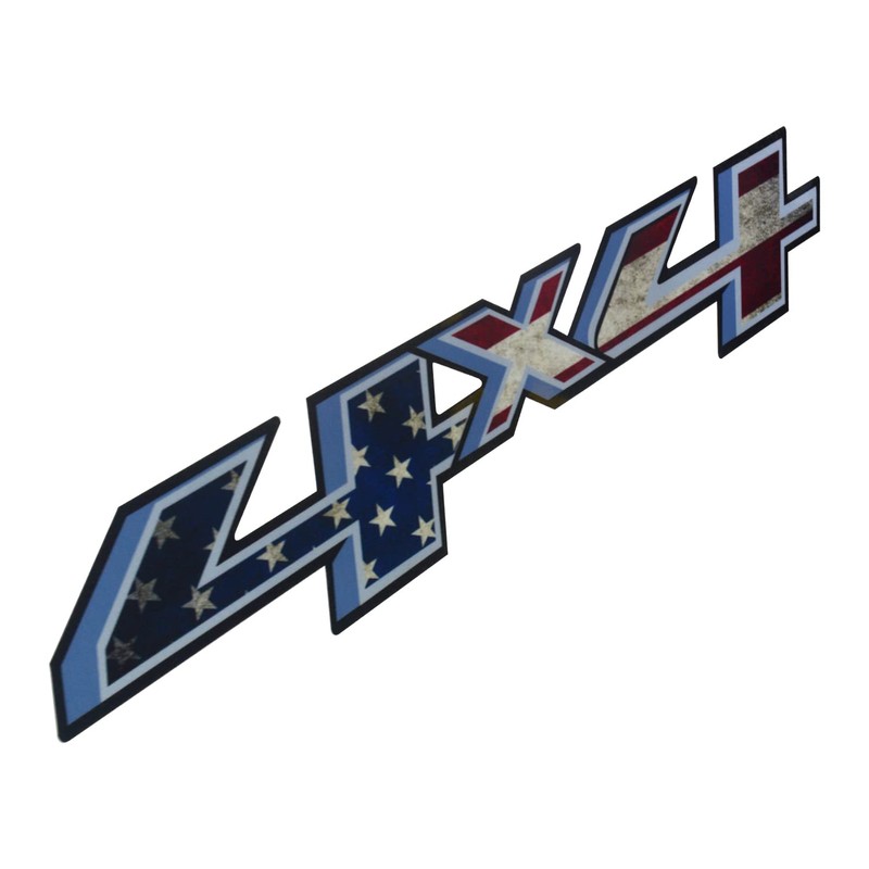 2Pc 4x4 Decals Stickers Emblem Replacement for Silverado Truck Bed