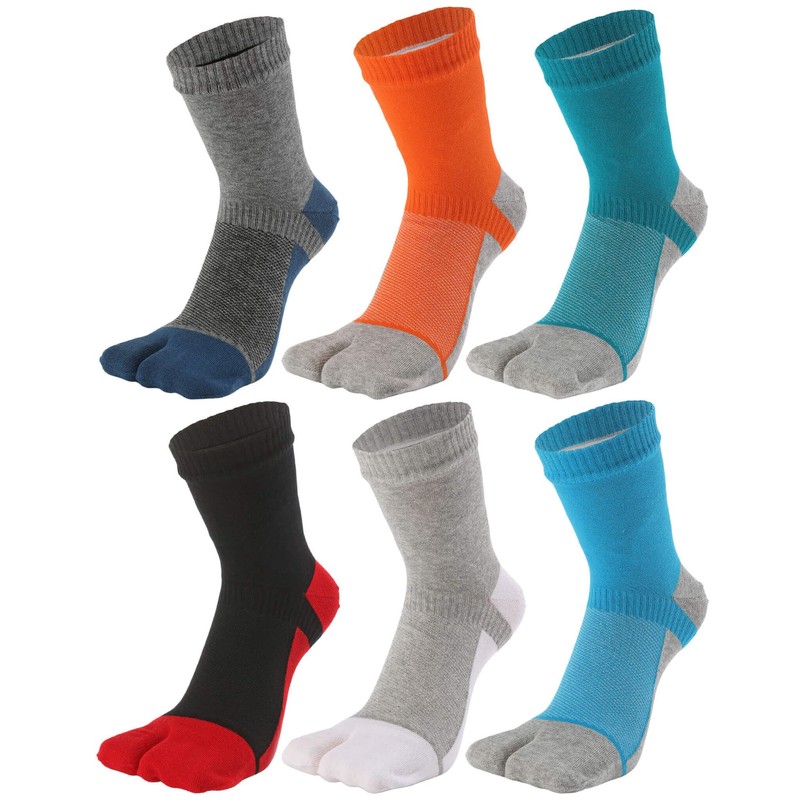 Men's Tabi Socks Flip Flop Split Big Two Toe Crew