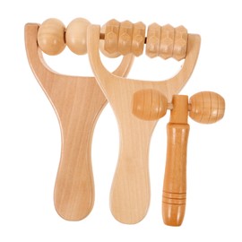 BIUDECO 1Set Massage Roller Handheld Facial and Foot Massager Tool Multi Functional for Neck Shoulder and Lightweight and Travel Friendly