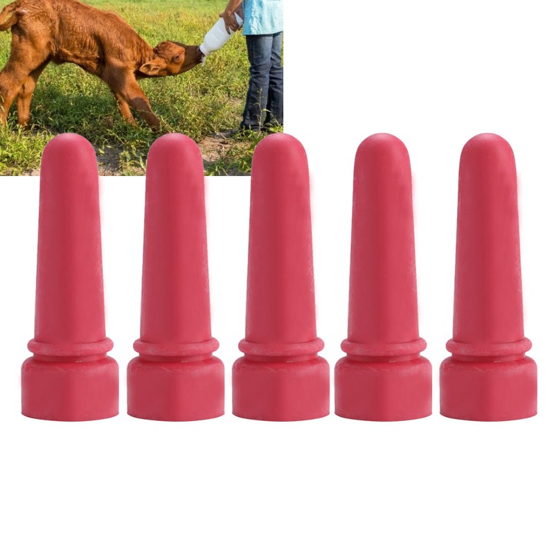 5pcs Animal Feeding Supplies Little Cow Calf Milk Nipple 6.9cm