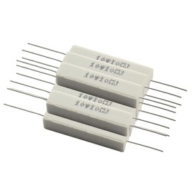 Tegg 10PCS Cement Resistors 10W Horizontal 10 ohm 5% Ceramic Wirewound Resistors