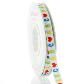 3/8" Abc's Grosgrain Ribbon 5yd