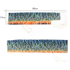 Maxcatch Rod Tube(Case) with Plastic Cap for 9ft/10ft 4 pcs Fly Rod (Thicken Fly Rod Sock-Brook Trout, for 9ft 4pcs Fly Rod)