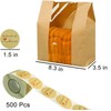 100 Pack Kraft Paper Bread Bags for Homemade Bread Large
