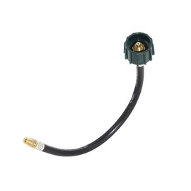 Flame King 15-inch RV, Van Or Trailer Propane Tank Pigtail Hose Connector for 2-Stage Auto Changeover Regulators - E15INPT, Black/Green