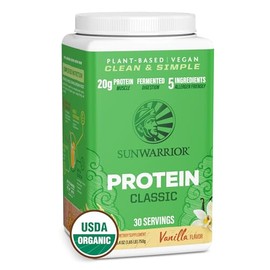 SUNWARRIOR Organic Classic Vanilla Protein, 750 GR