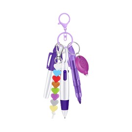 Divguf Mini Nurse Badge Accessories Set with Reel and Pen, 6 Pcs (Purple)