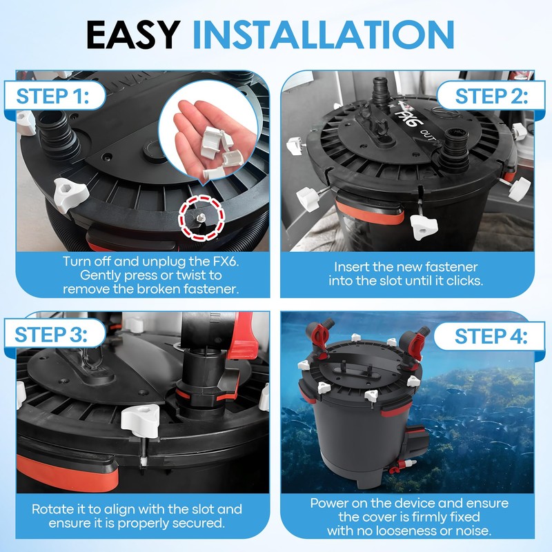 HappyAlley 6 Pack Replacement Parts Compatible with Fluval Canister Filters,
