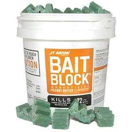 JT Eaton Bait Block Rodenticide Anticoagulant Bait, Pail of 144, 1oz. Blocks, Rat and Rodent Poison