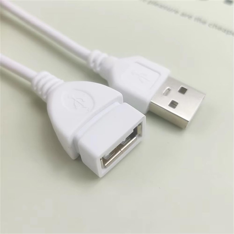 RecDec 2 Pack USB Extension Cable White 5Ft 2Pin 20AWG
