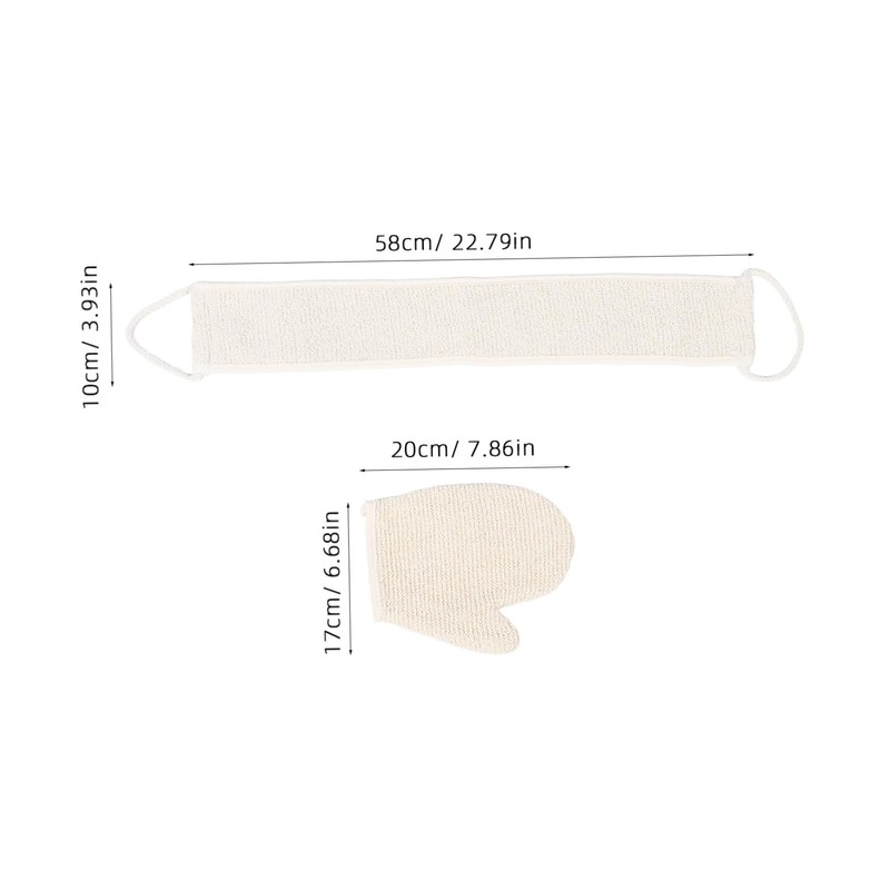 Baluue Dual Sided Bath Mitts Natural Sisal Jute Exfoliating Gloves