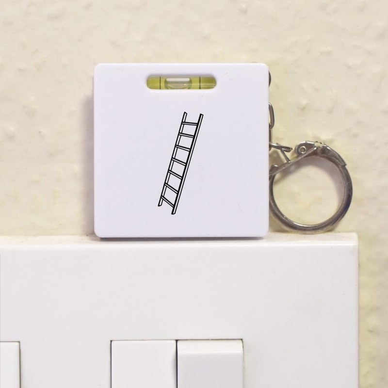 Azeeda 'Ladder' Keyring Tape Measure/Spirit Level Tool (KM00006849)