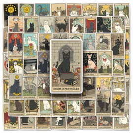 DAVBNM 78 Pcs Tarot Stickers, Vintage Stickers for Journaling, Scrapbook Sticker, Vintage Craft Sticker for Scrapbooking Accessories, Bullet Journaling, Guitar, Handicrafts, Etc