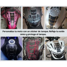 Sticker Tanque Fishbone Gasolina Calcomanía Moto Protector                                                                                            