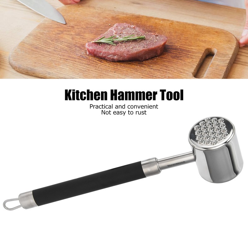 Loose Meat Hammer Stainless Steel Pork Chop Steak Tenderizer Hammer