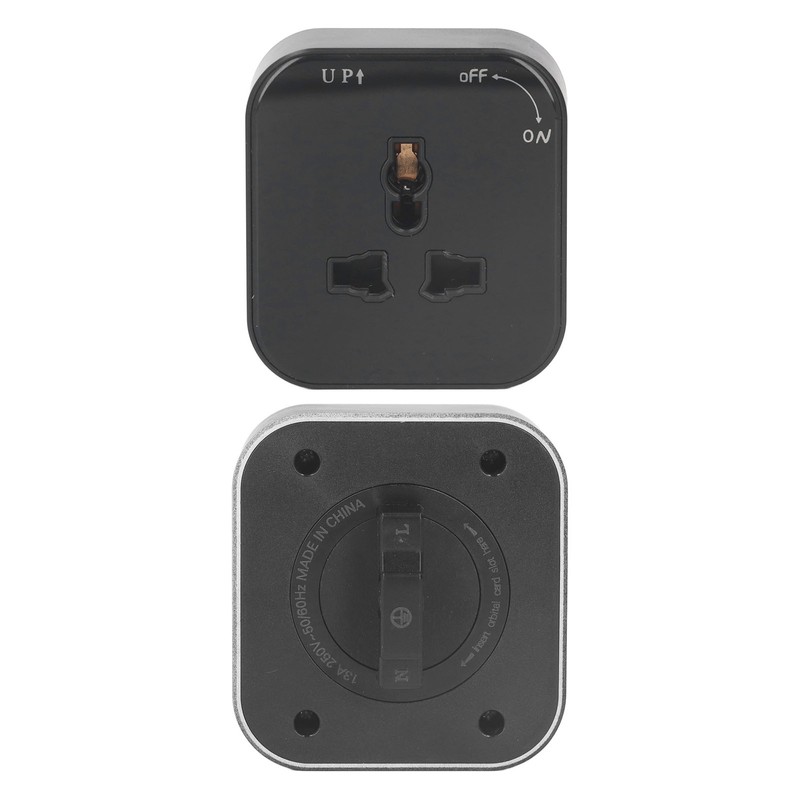 Square Track Adapter Surface Mounted Power Outlet Socket with Indicator