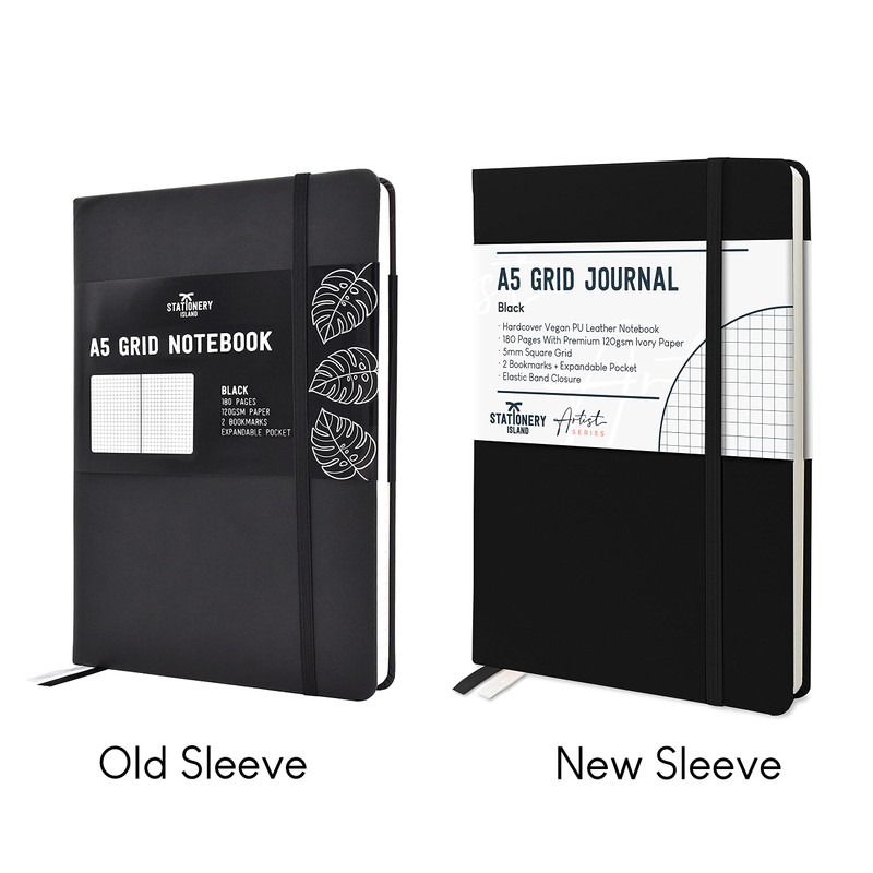 STATIONERY ISLAND A5 Squared Notebook, Graph Paper Notebook with 120gsm