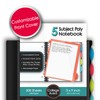 iScholar iQ 5-Subject Poly Cover Wirebound Notebook, College Ruled, 11