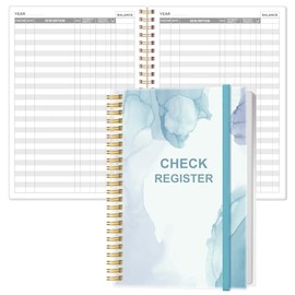 Registros de chequera personal – 60 hojas / 120 páginas de registro de chequera, libro de cuentas de gastos para negocios personales y pequeños, color