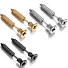 Flongo 7mm Cool Nail Shape Stainless Steel Men's Cross Screw
