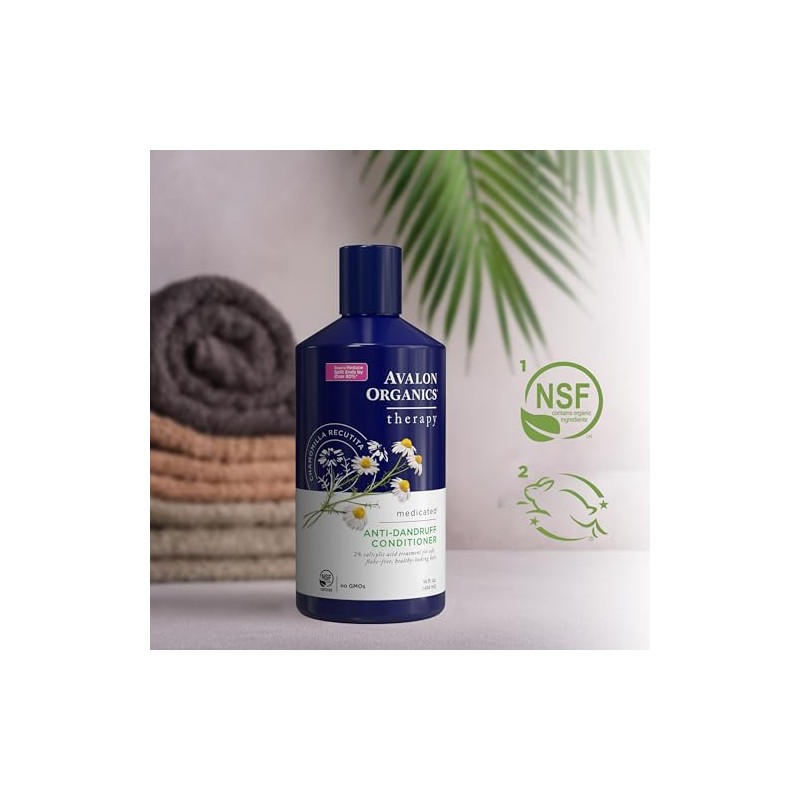 Avalon Organics Anti-Dandruff Itch & Flake Conditioner, 14 Ounce