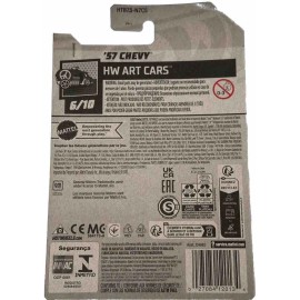 Hot Wheels 2024 Hot Wheels  '57 Chevy' 6/10 HW Art Cars  # 121/250.  NEW