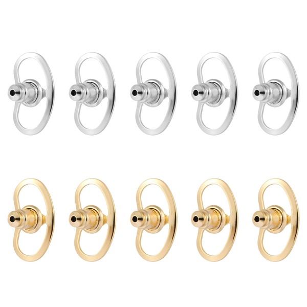 PanAcratis 10Pcs Earring Backs for Droopy Ears Pig Nose Ear