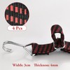 4 Pieces Expander Lashing Straps, Adjustable Flat Bungee Cords with