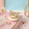 FASSLINO Butterfly Round Trinket Boxes Hinged Hand-Painted Jewelry Box Enamel