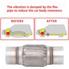 Autarboor 2 Pcs Exhaust Flex Pipe, 3''x 6''Stainless Steel Heavy