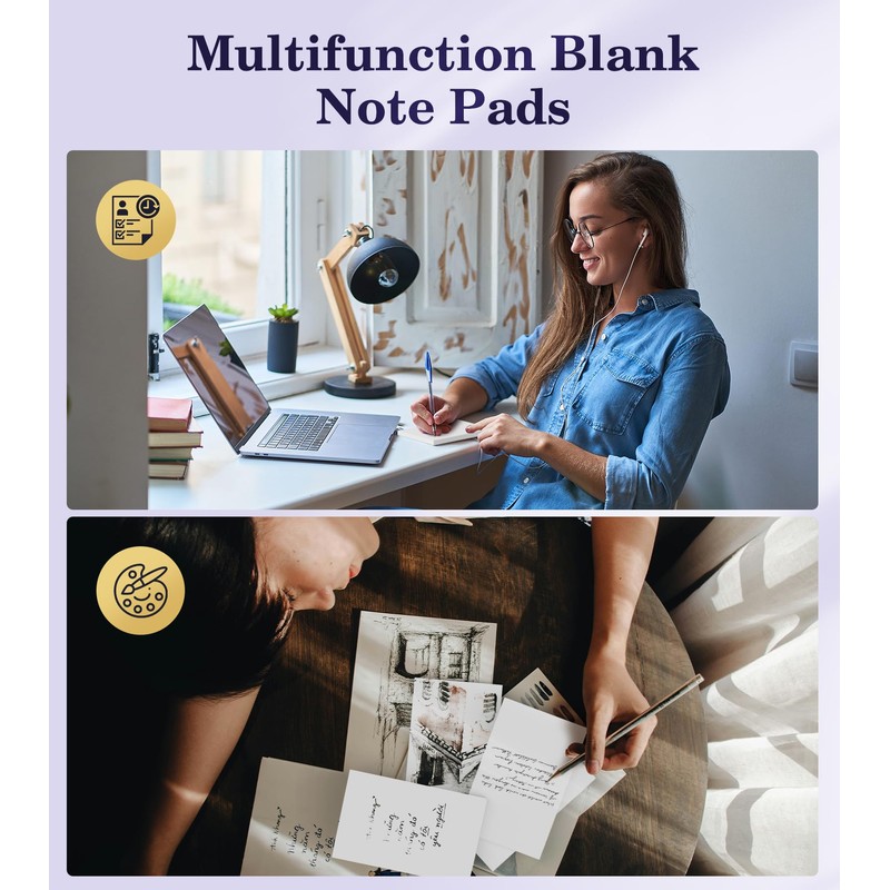 Small Note Pads A7 Pocket Notepad, 8 Pack Server Note