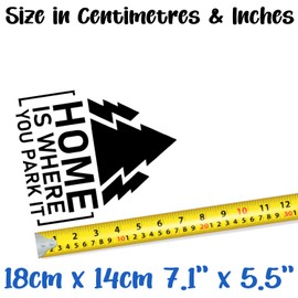 Home is Where You Park It Caravan Sticker - Waterproof Decal - Long Lasting - Cars, Motorhomes, Trucks, Vans, Campervan, Laptops (Black, Small)