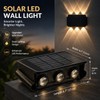 TERVEEX Solar Wall Lights Outdoor, 6 LED Solar Powered Wall