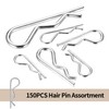 Pack of 150 split pins assortment, spring cotter pins set,