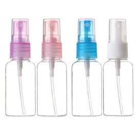 HONBAY 4PCS 30ML Small Portable Reusable Plastic Fine Mist Perfume Spray Bottle Transparent Empty Spray Sprayer Bottle Cosmetic Spray Bottles Transparent Travel Small Bottles (30ML*4)