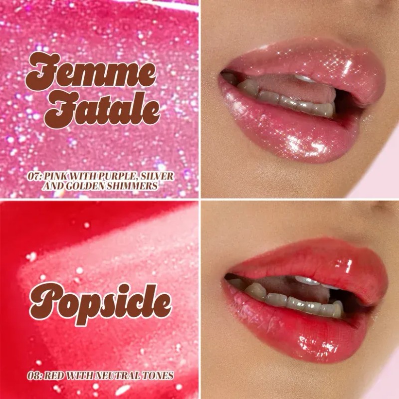 Set Gloss Labiales Thirsty Pout Spicy Italia Deluxe 4 Pzas