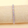 JunyiDIY 6.69 Inch Pink and White Cubic Zirconia CZ Tennis