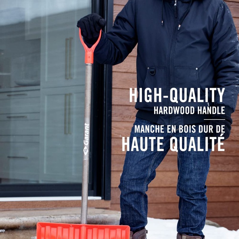 Garant NPW18KD Nordic 18-Inch Poly Blade Snow Shovel, Red