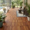 Bare Decor EZ-Floor Interlocking Flooring Tiles in Solid Teak Wood