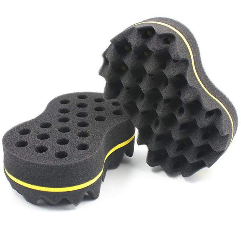 Zuzer Hair Brush Sponge, 2 Pieces Curl Sponge Curls Curler