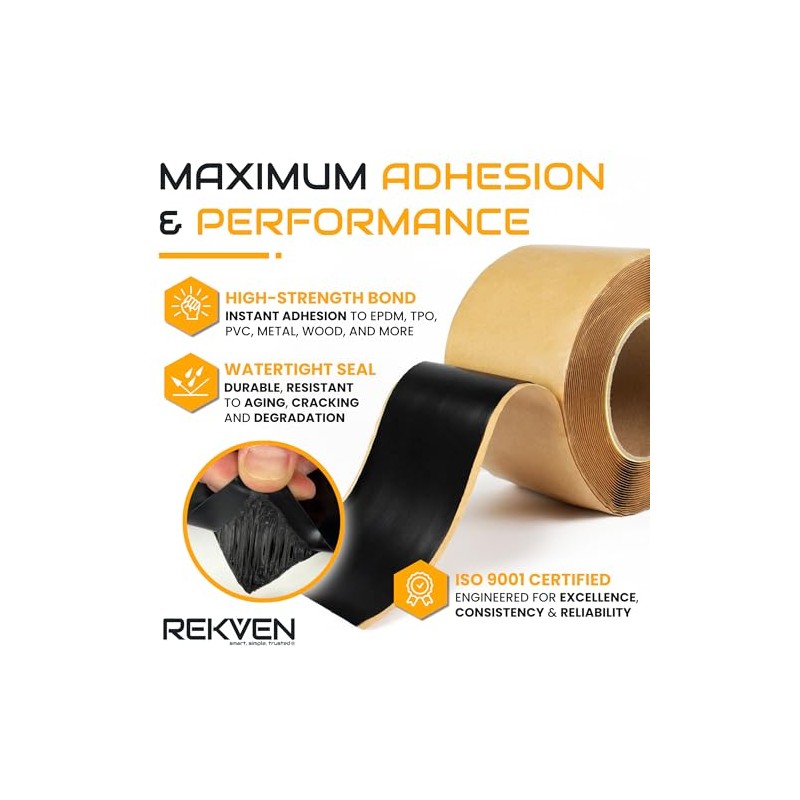 EPDM Rubber Roofing Seam Tape Kit - 30ft x 3in