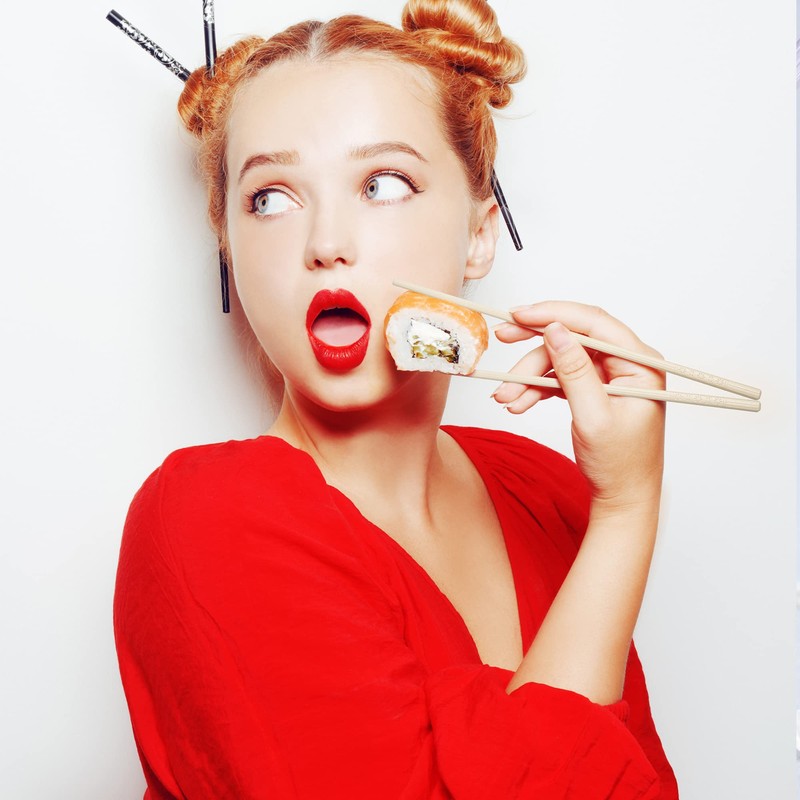 SUPJOYES 5 Paar Fiberglas Essstäbchen, Buntes Wiederverwendbare Japanische Essstäbchen, Essstäbchen