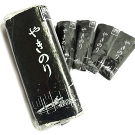 Tanasho Yakiri Nori Sushi Premium Rose, Made in Japan, Rare and Specialty Grilled Seaweed Used in High Class Sushi Restaurants, Zippered Case, Pack of 10, 5 Packs