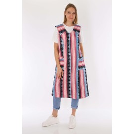 Zip Gown Zip House Dress Cotton Apron Cooking Apron, purple