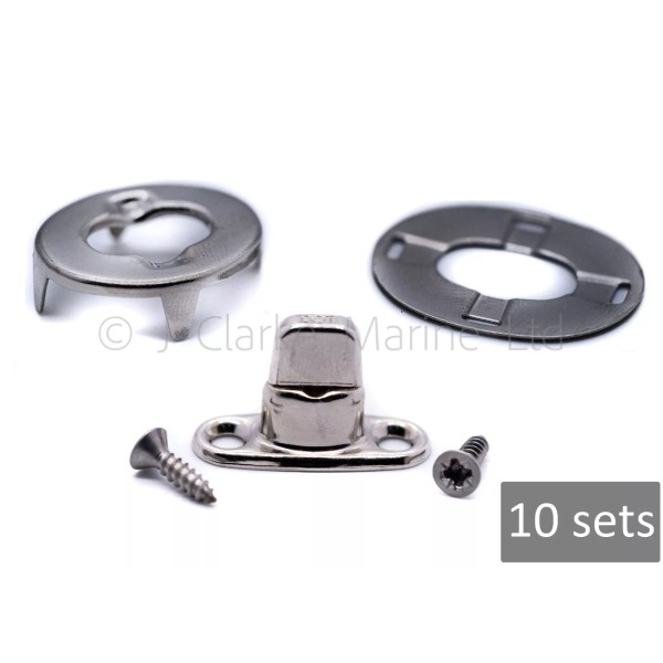 Unbranded DOT 8mm kit Twist lock fastener turnbutton eyelets boat