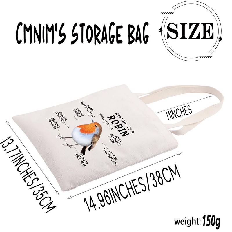 CMNIM Robin Bird Gifts Anatomy of a Robin Makeup Bag
