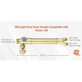 SÜA® - Ligth Duty Welding/Brazing Torch Handle Compatible with Victor Series ''J'' + Welding Tips