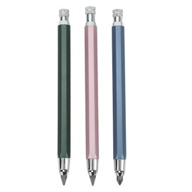 3Pcs Mechanical Carpenter Pencil 5.6mm Scribing Tool Marker Set Kit for Woodworking Blue Pink Green