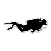 Squiddy Scuba Diver - Vinyl Sticker Decal for Phone, Laptop, Water Bottle (3" Wide)