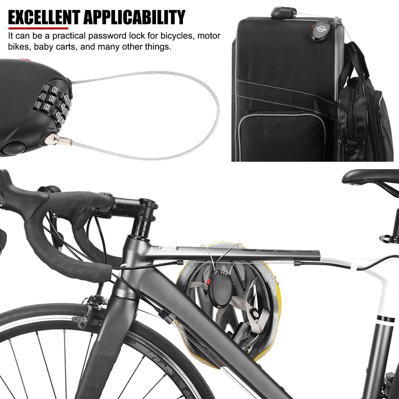 EVTSCAN Compact Anti Theft Bike Cable Lock, with 2 ft